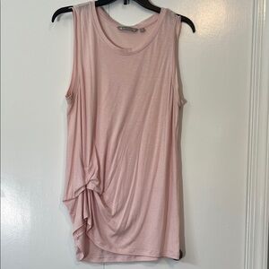 Athleta Soft Pink side Draped Tank Top